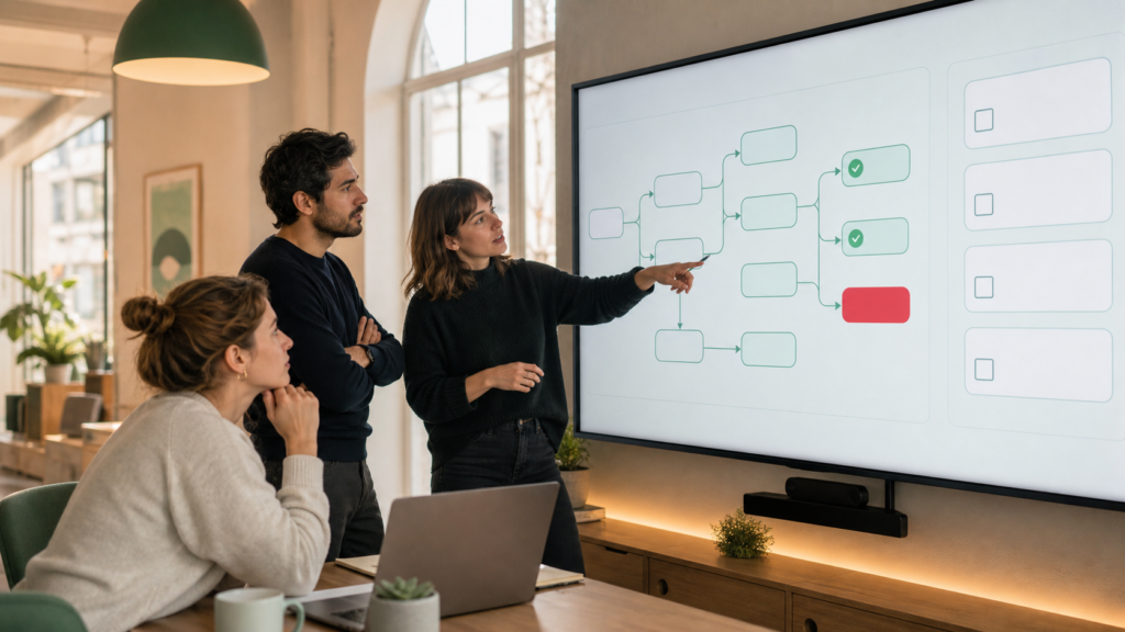 AI product team turning a failed multi-step agent trace into an evaluation case