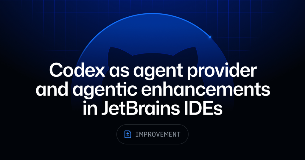 Official launch image for Codex as an agent provider in GitHub Copilot for JetBrains