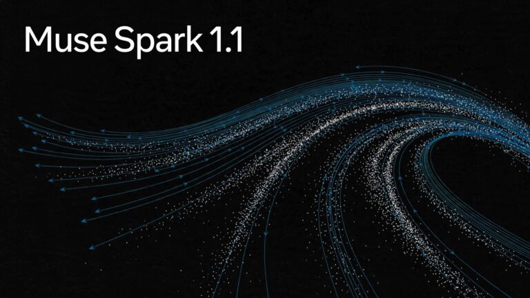Official Meta Muse Spark 1.1 abstract wave graphic