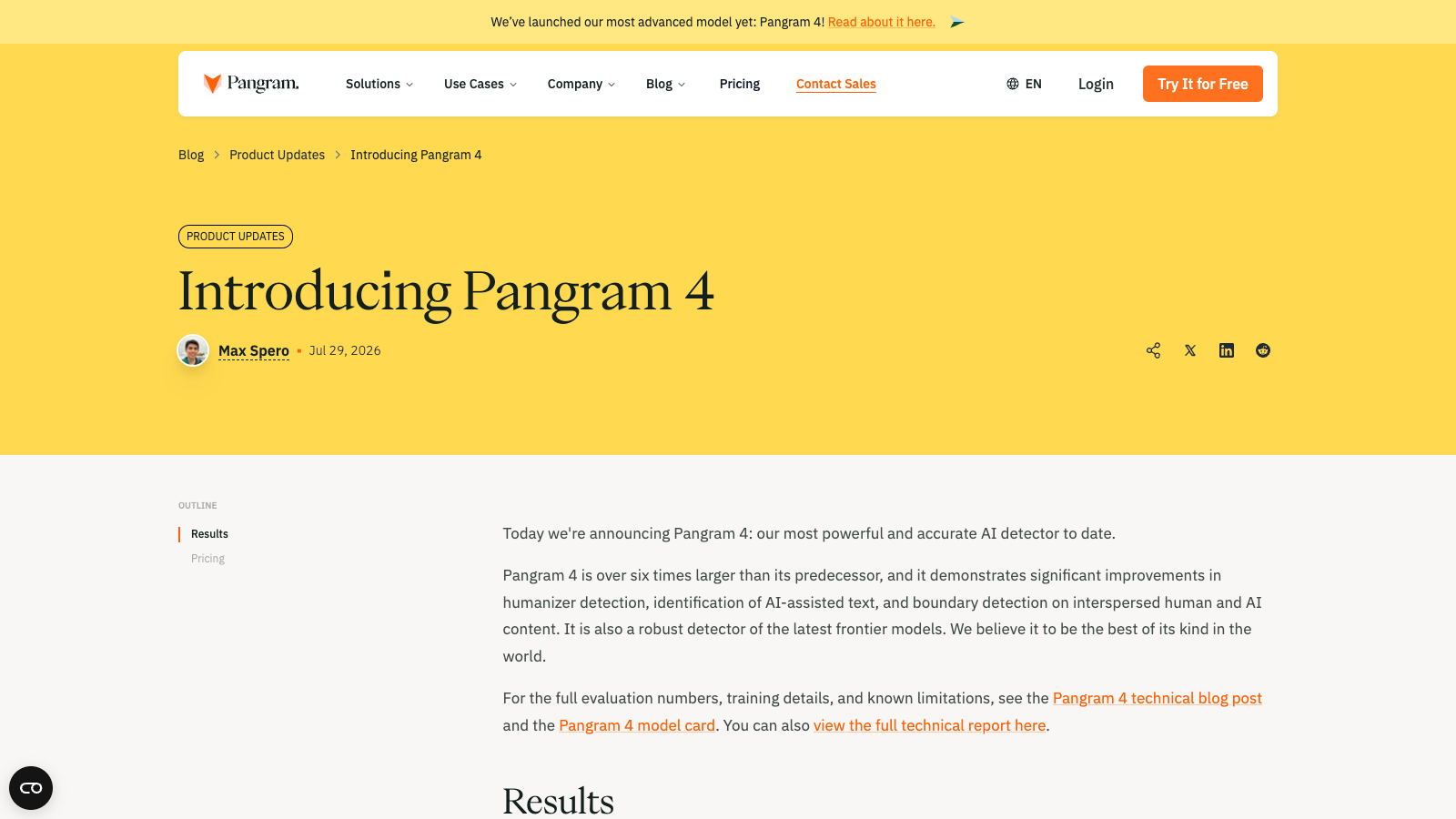 Pangram 4 Detects AI-Assisted Writing, but Its Scores Still Need Human Judgment