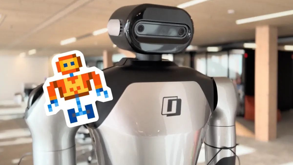 Robot navigating an office in Mistral's Robostral Navigate launch image