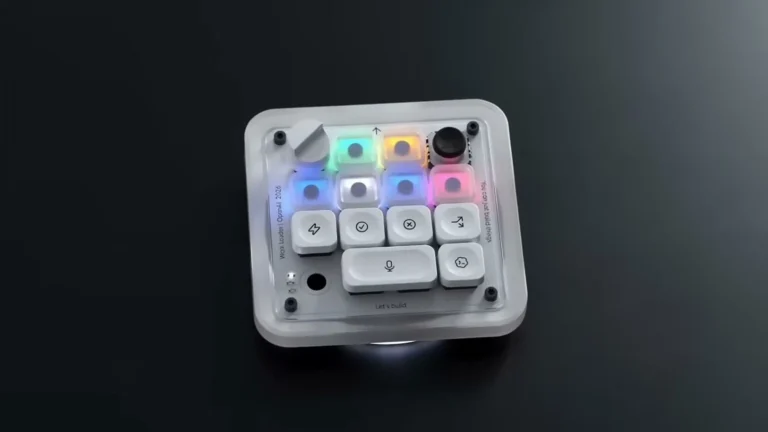 Codex Micro glowing on a dark desk during the Kingy AI hands-on review