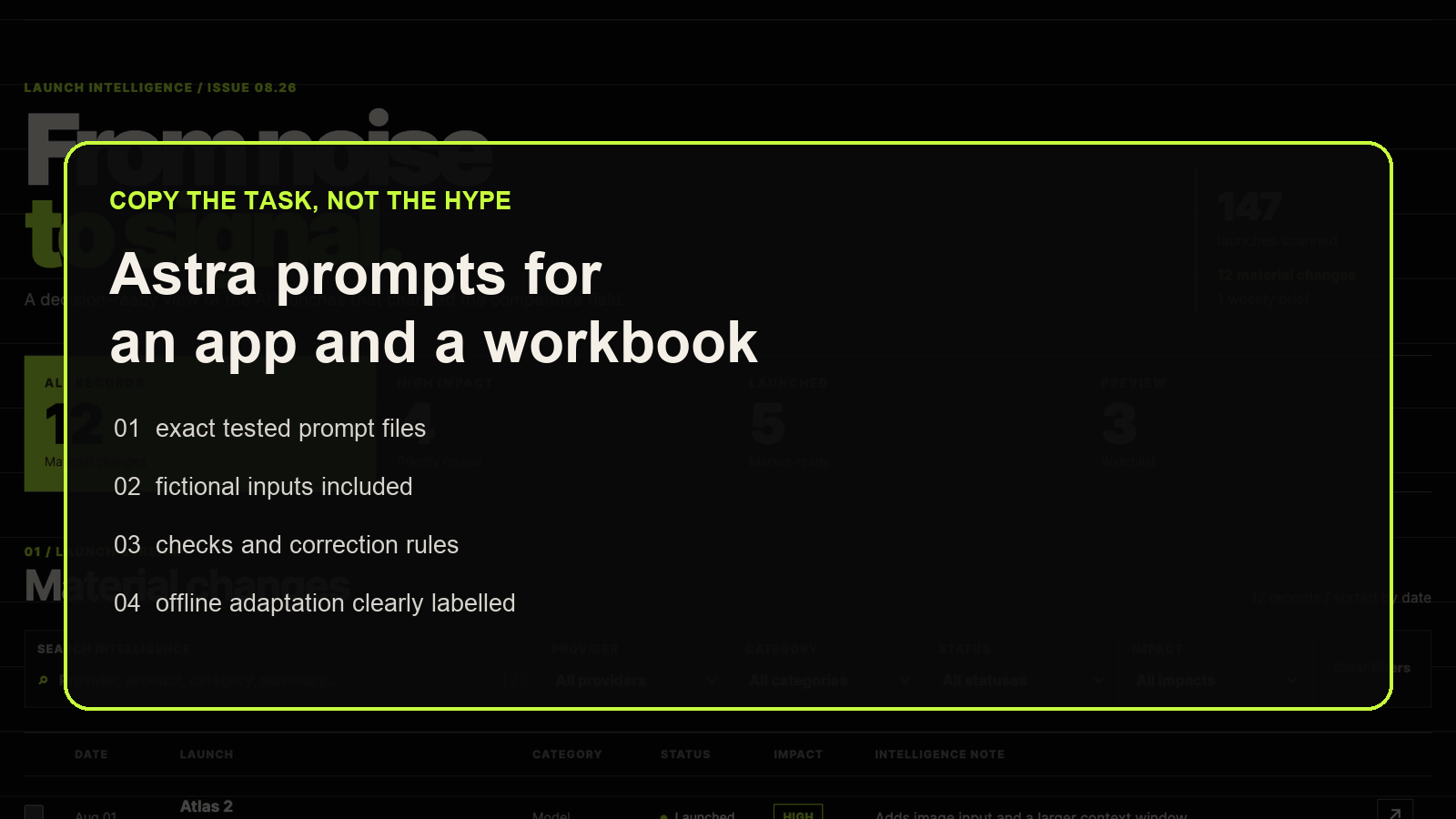 Astra Field Guide: Prompts for an App and a Workbook