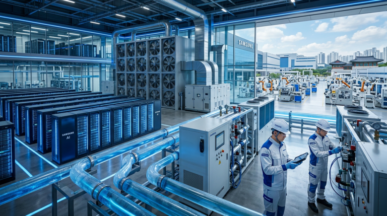 Samsung AI data center cooling factory