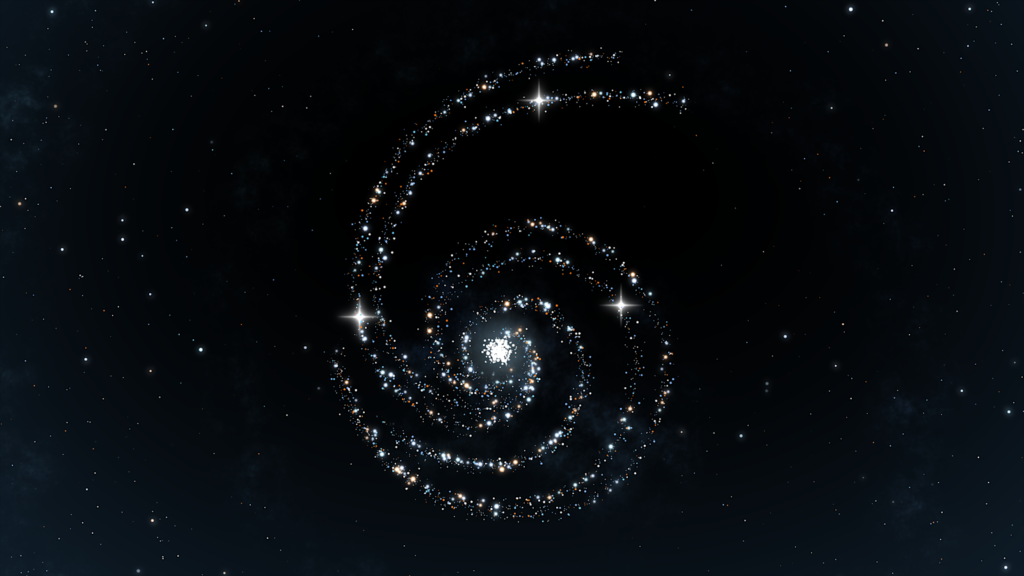 Official OpenAI artwork for GPT-6 Astra showing concentric arcs of stars against a dark space field