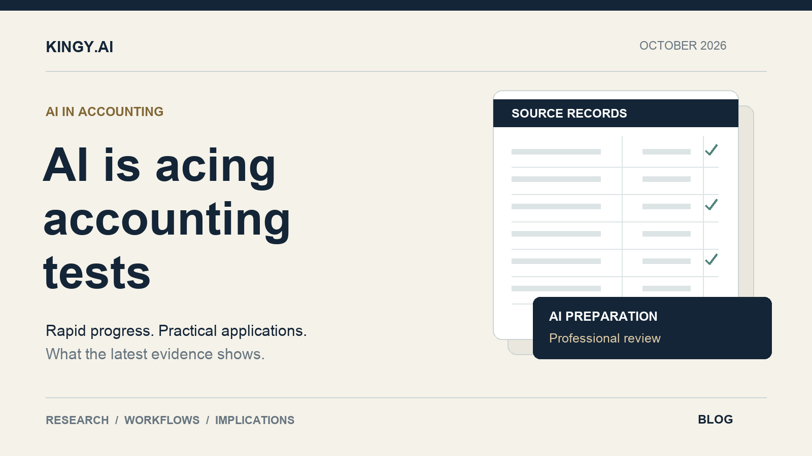 AI Is Acing Accounting Tests: What the Latest Evidence Shows