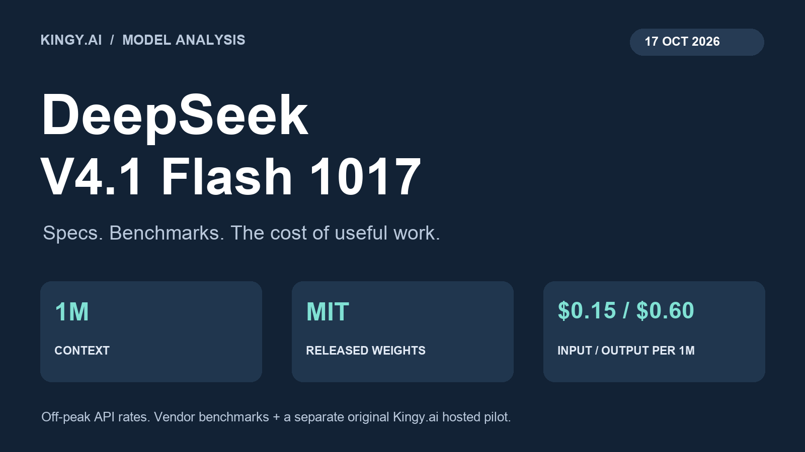 DeepSeek V4.1-Flash-1017 Release