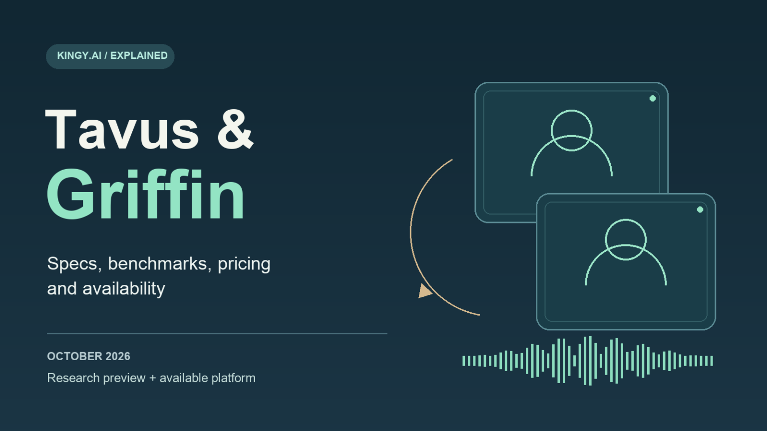 Tavus Griffin: Specs, Benchmarks, Costs and Availability - Kingy AI